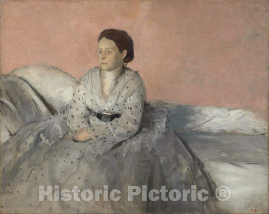 Art Print : Edgar Degas, Madame RenÃ© de Gas, c.1873 - Vintage Wall Art
