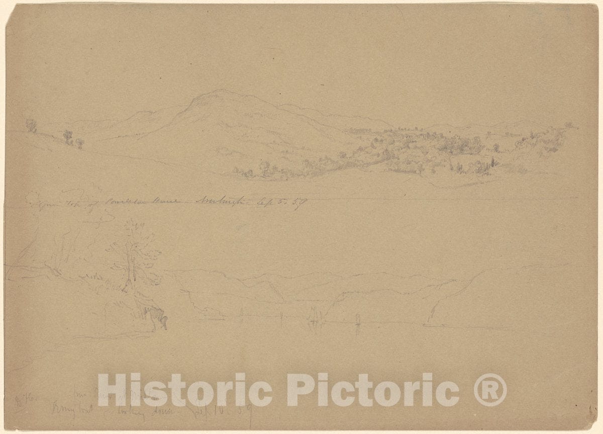Art Print : Daniel Huntington, Landscapes, 1859 - Vintage Wall Art