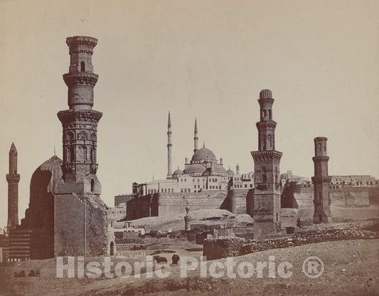 Art Print : James Robertson, Tombs of Mamelukes, 1857 - Vintage Wall Art