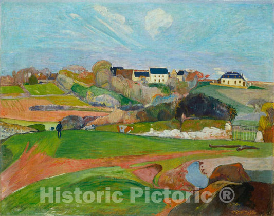Art Print : Paul Gauguin, Landscape at Le Pouldu, 1890 - Vintage Wall Art