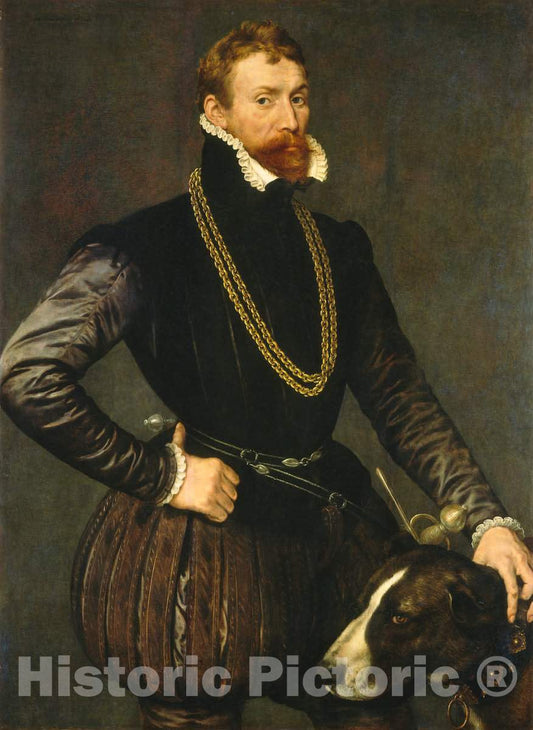Art Print : Antonis Mor, Portrait of a Gentleman, 1569 - Vintage Wall Art