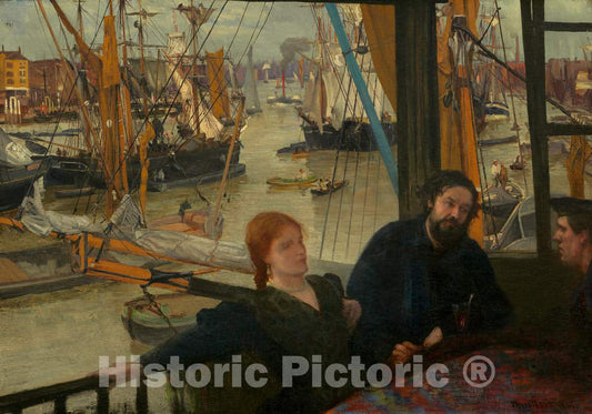 Art Print : James McNeill Whistler, Wapping, 1860-1864 - Vintage Wall Art