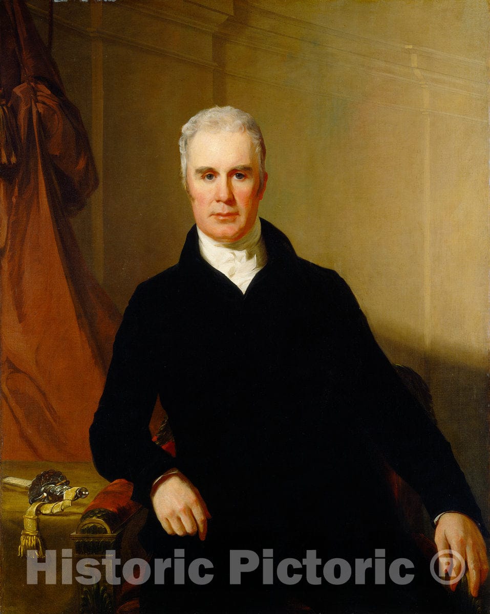 Art Print : Thomas Sully, Charles Carnan Ridgely, 1820 - Vintage Wall Art