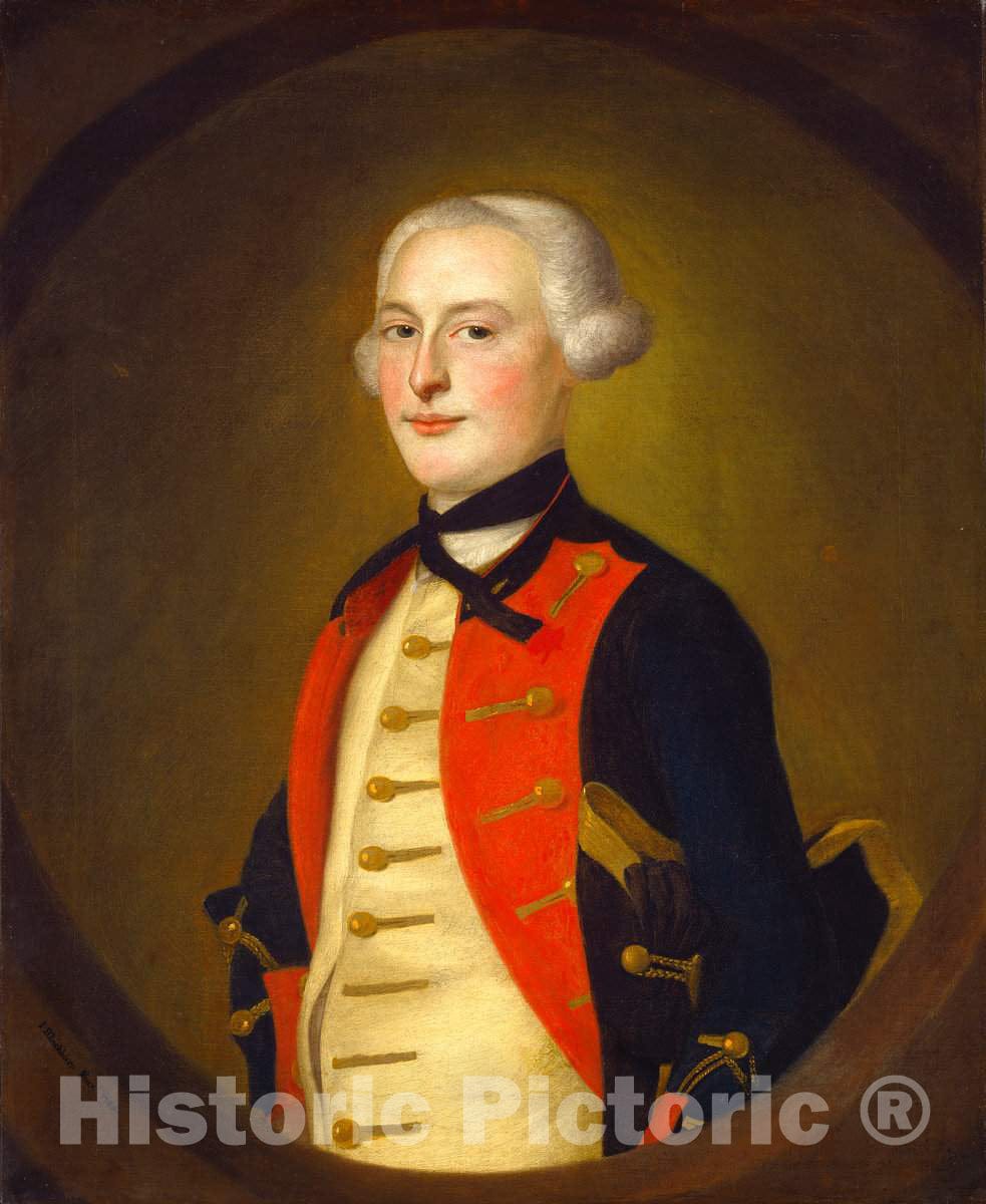 Art Print : Joseph Blackburn, A Military Officer, 1756 - Vintage Wall Art