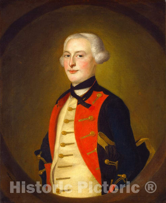 Art Print : Joseph Blackburn, A Military Officer, 1756 - Vintage Wall Art