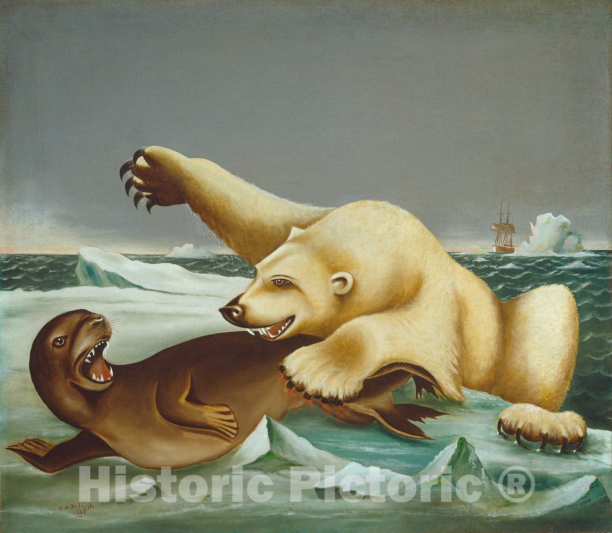 Art Print : Charles S. Raleigh, Law of The Wild, 1881 - Vintage Wall Art