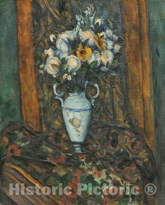 Art Print : Paul CÃ©zanne, Vase of Flowers, c.1902 - Vintage Wall Art