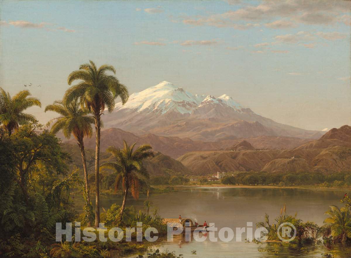 Art Print : Frederic Edwin Church, Tamaca Palms, 1854 - Vintage Wall Art