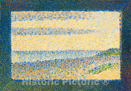 Art Print : Georges Seurat, Seascape (Gravelines), 1890 - Vintage Wall Art