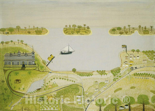 Art Print : Dana Smith, Southern Resort Town, c. 1880 - Vintage Wall Art