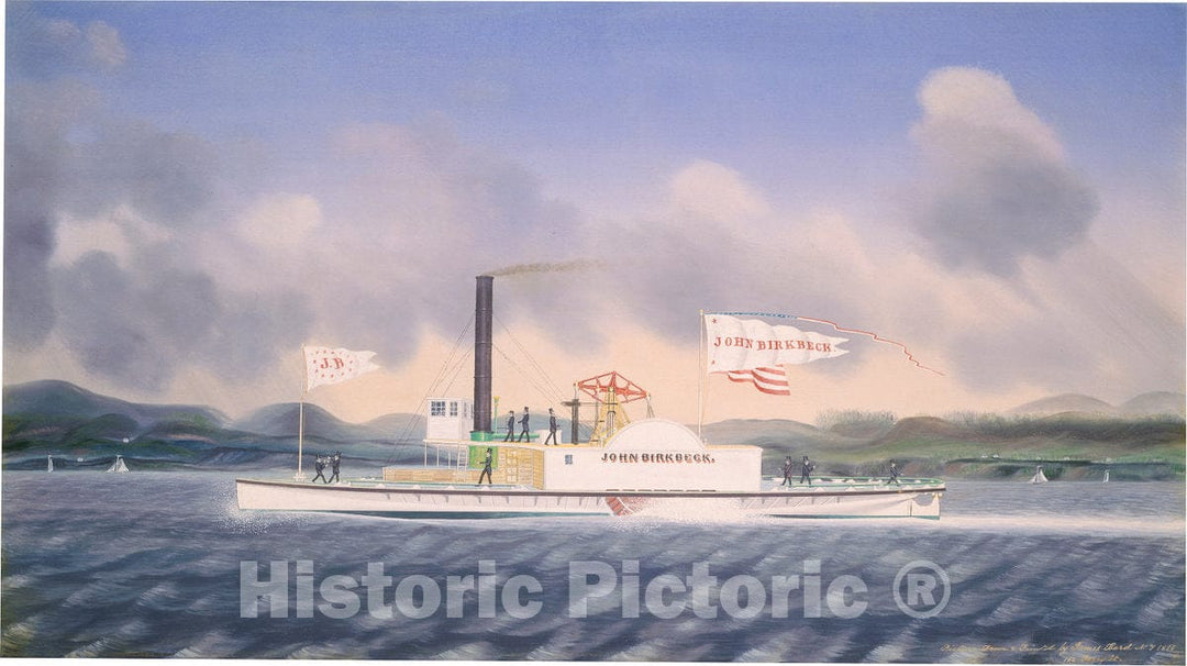 Art Print : Bard, Towboat John Birkbeck, 1854 - Vintage Wall Art