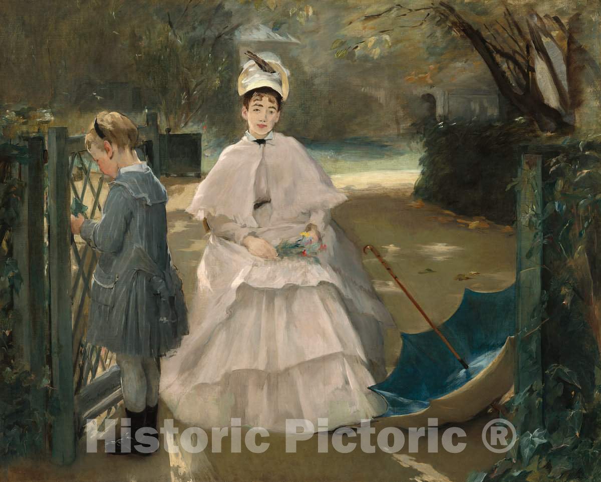 Art Print : Eva GonzalÃ¨s, Nanny and Child, c.1878 - Vintage Wall Art