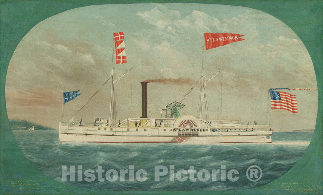 Art Print : Bard, Steamer St. Lawrence, 1850 - Vintage Wall Art