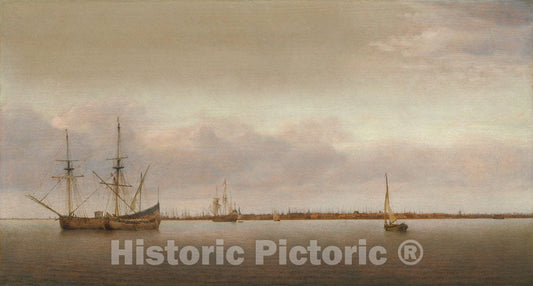 Art Print : Abraham de Verwer, View of Hoorn, c. 1650 - Vintage Wall Art