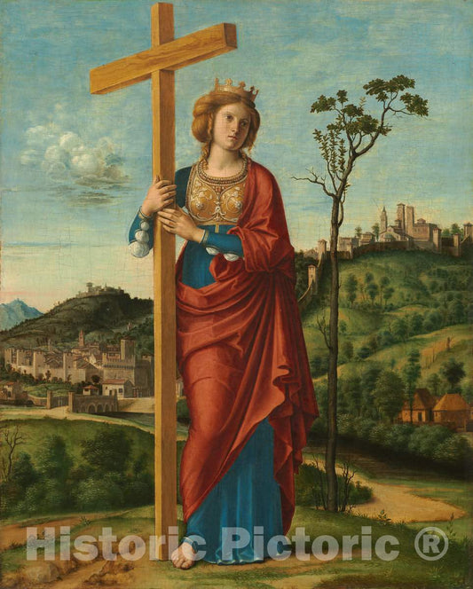 Art Print : CIMA da Conegliano, Saint Helena, c. 1495 - Vintage Wall Art