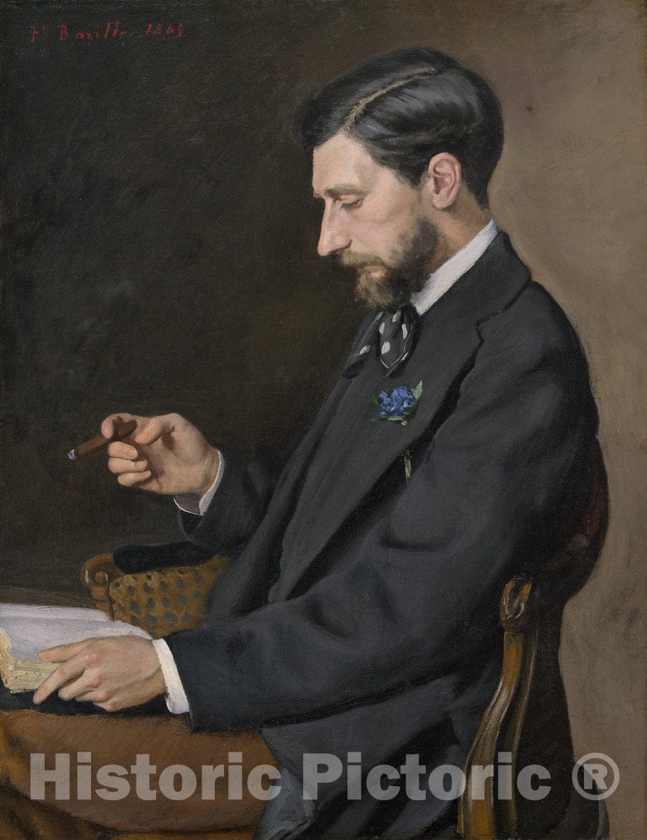 Art Print : FrÃ©dÃ©ric Bazille, Edmond MaÃ®tre, 1869 - Vintage Wall Art