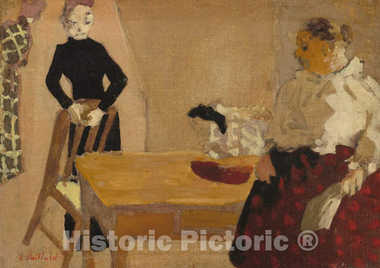 Art Print : Edouard Vuillard, The Conversation, 1891 - Vintage Wall Art