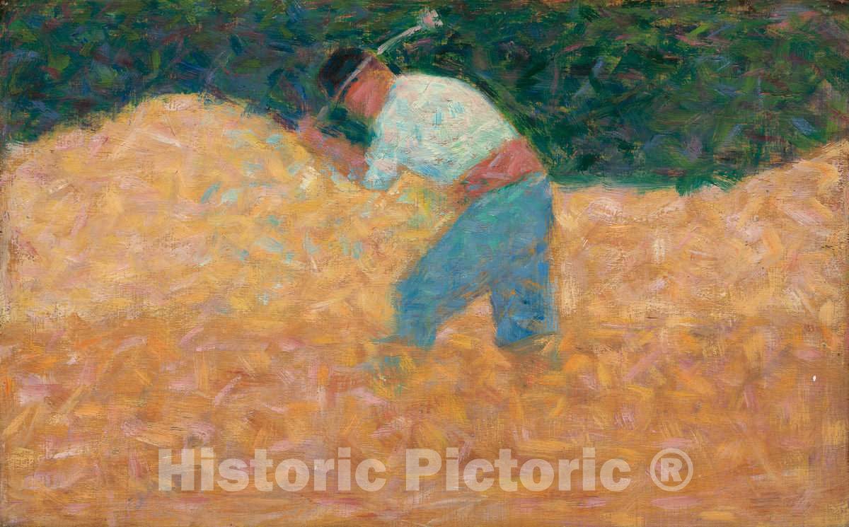 Art Print : Georges Seurat, The Stone Breaker, c. 1882 - Vintage Wall Art