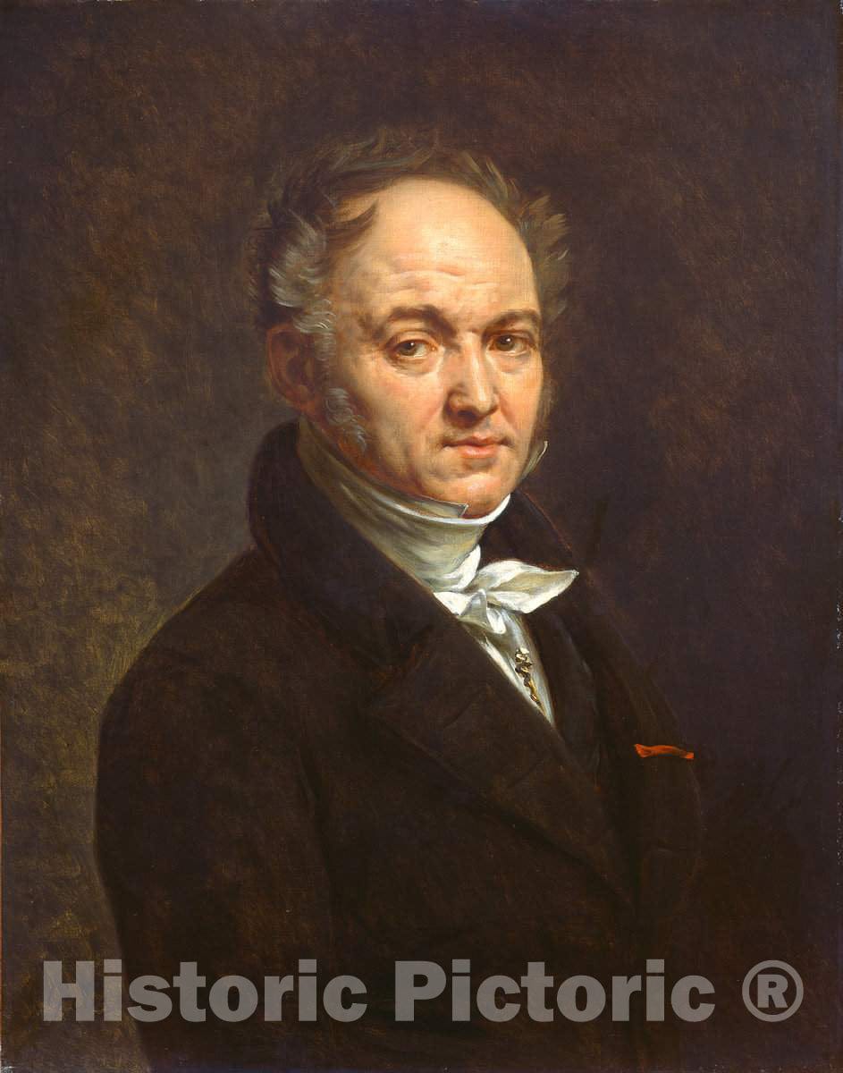 Art Print : Antoine-Jean Gros, Dr. Vignardonne, 1827 - Vintage Wall Art