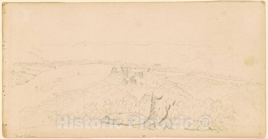 Art Print : Seth Eastman, Fort Putnam, 1837 - Vintage Wall Art