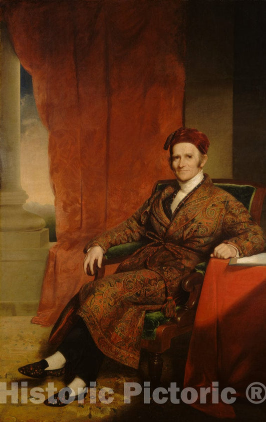 Art Print : Chester Harding, Amos Lawrence, c. 1845 - Vintage Wall Art