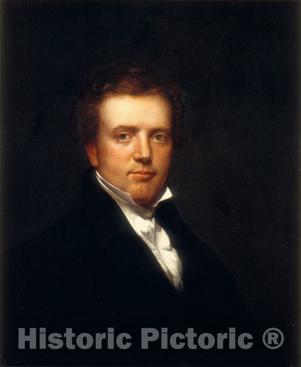 Art Print : Chester Harding, Self-Portrait, c. 1825 - Vintage Wall Art