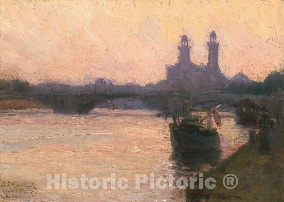 Art Print : Henry Ossawa Tanner, The Seine, c. 1902 - Vintage Wall Art
