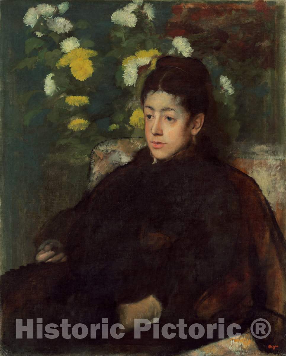 Art Print : Edgar Degas, Mademoiselle Malo, c. 1877 - Vintage Wall Art