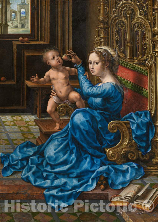 Art Print : Jan Gossaert, Madonna and Child, c. 1532 - Vintage Wall Art