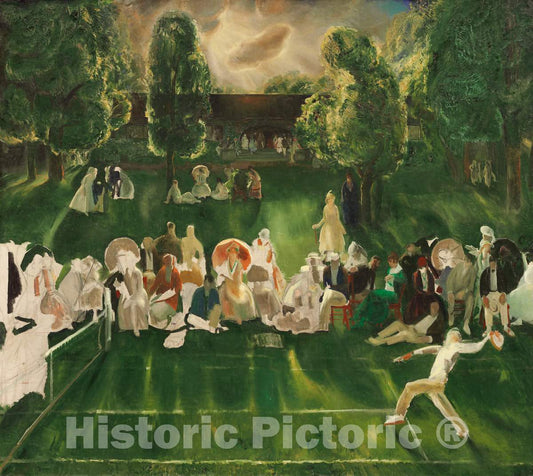 Art Print : George Bellows, Tennis Tournament, 1920 - Vintage Wall Art
