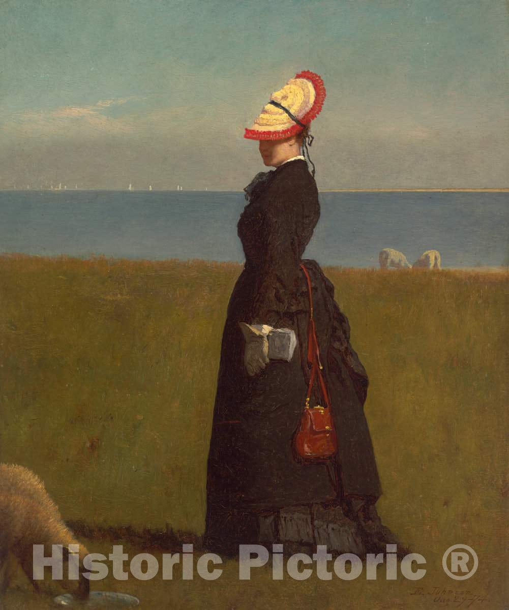 Art Print : Eastman Johnson, Lambs, Nantucket, 1874 - Vintage Wall Art