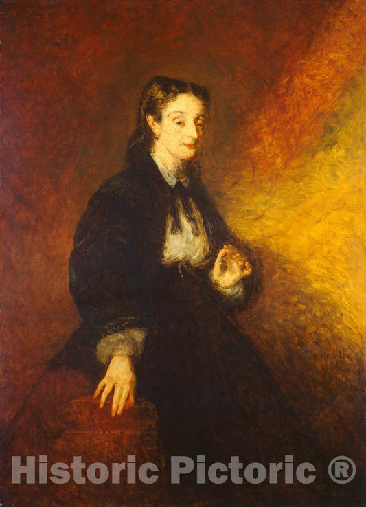 Art Print : Adolphe Monticelli, Madame Cahen, 1869 - Vintage Wall Art
