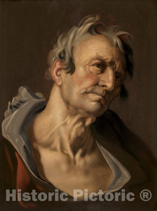 Art Print : Abraham Bloemaert, Head of an Old Man - Vintage Wall Art