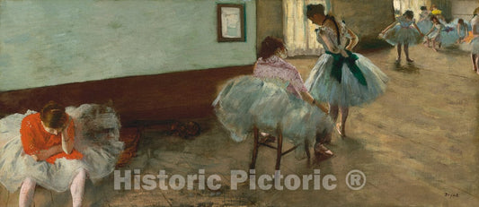 Art Print : Edgar Degas, The Dance Lesson, c. 1879 - Vintage Wall Art