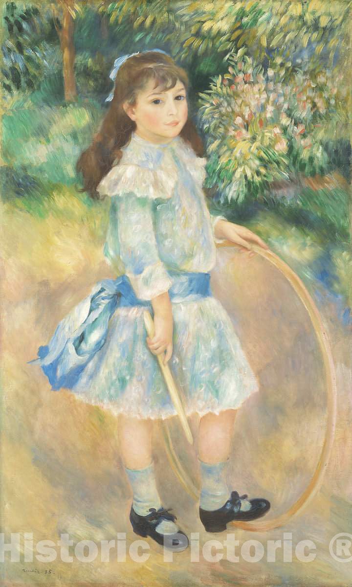 Art Print : Auguste Renoir, Girl with a Hoop, 1885 - Vintage Wall Art