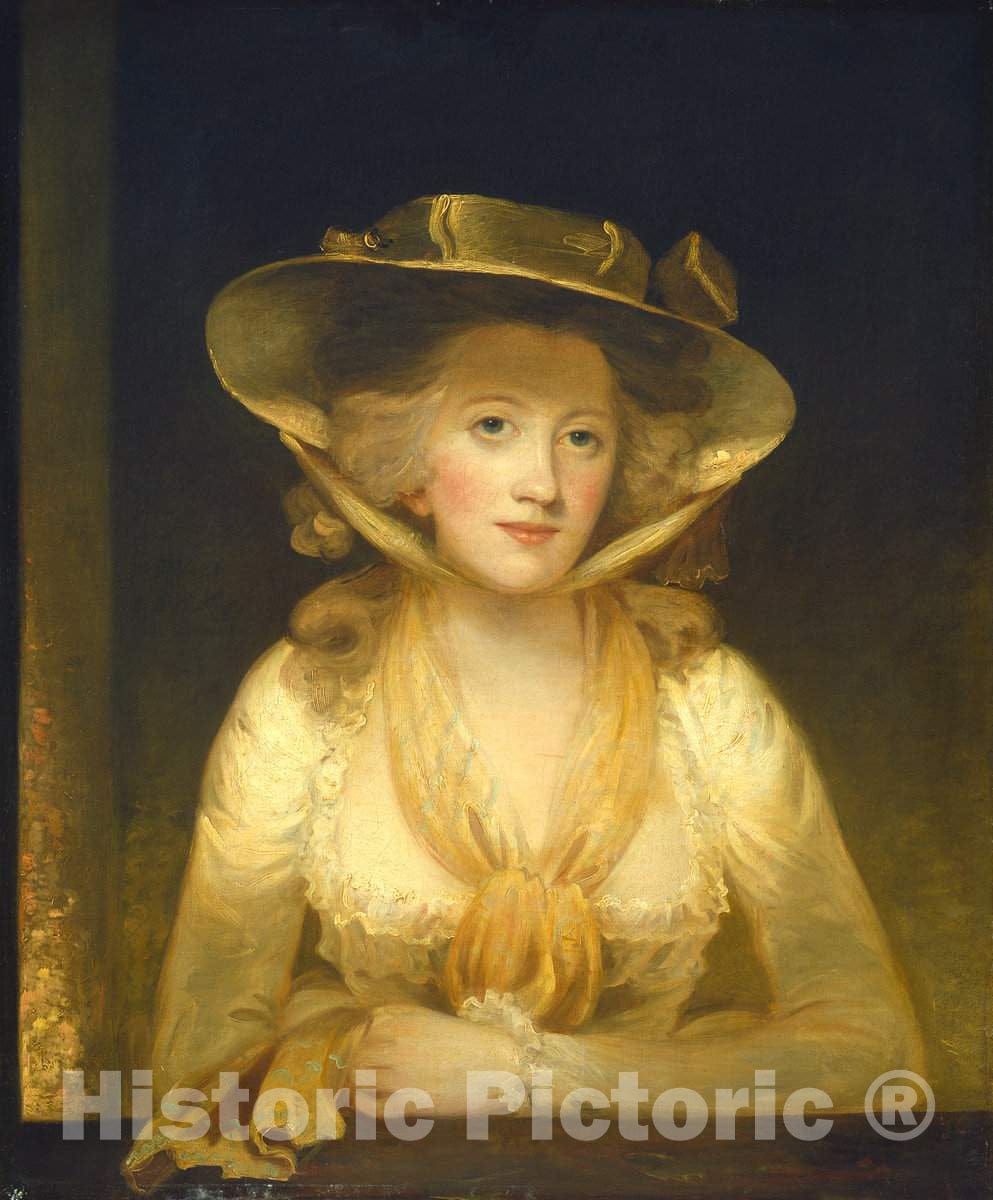 Art Print : John Hoppner, Lady Cunliffe, c.1782 - Vintage Wall Art