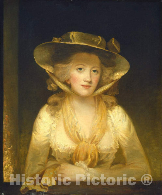 Art Print : John Hoppner, Lady Cunliffe, c.1782 - Vintage Wall Art