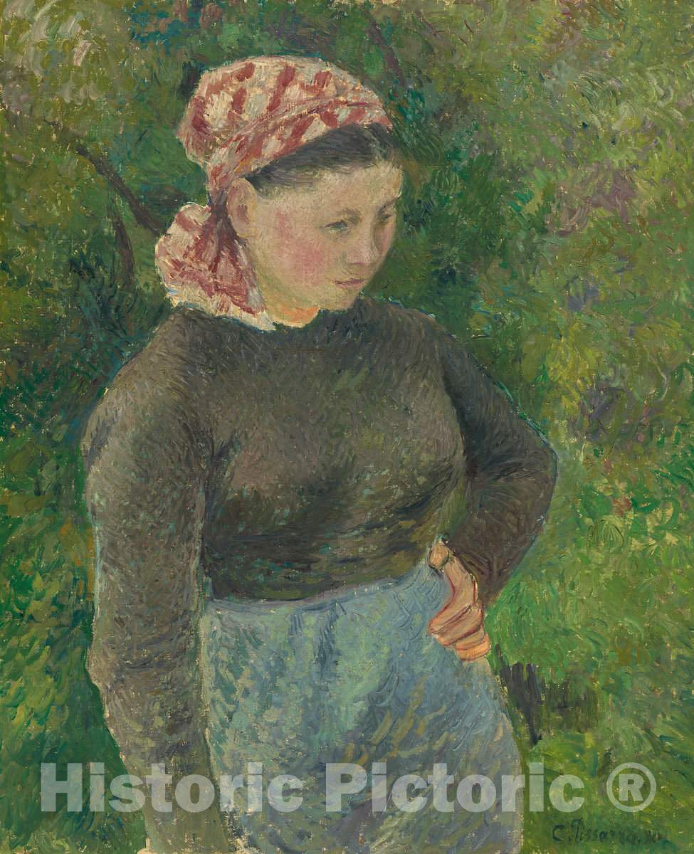 Art Print : Camille Pissarro, Peasant Woman, 1880 - Vintage Wall Art