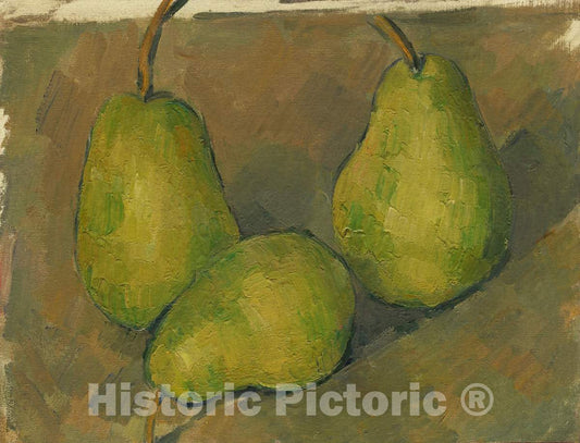Art Print : Paul CÃ©zanne, Three Pears, c.1879 - Vintage Wall Art