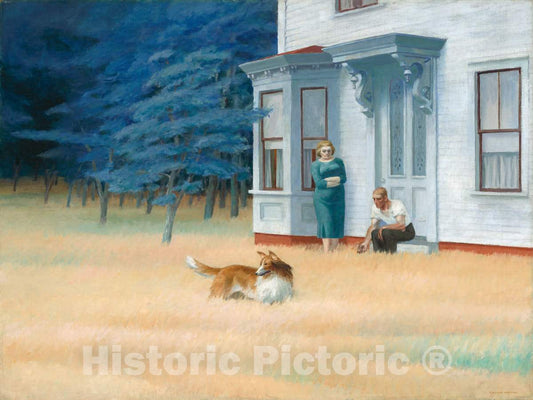 Art Print : Edward Hopper, Cape Cod Evening, 1939 - Vintage Wall Art
