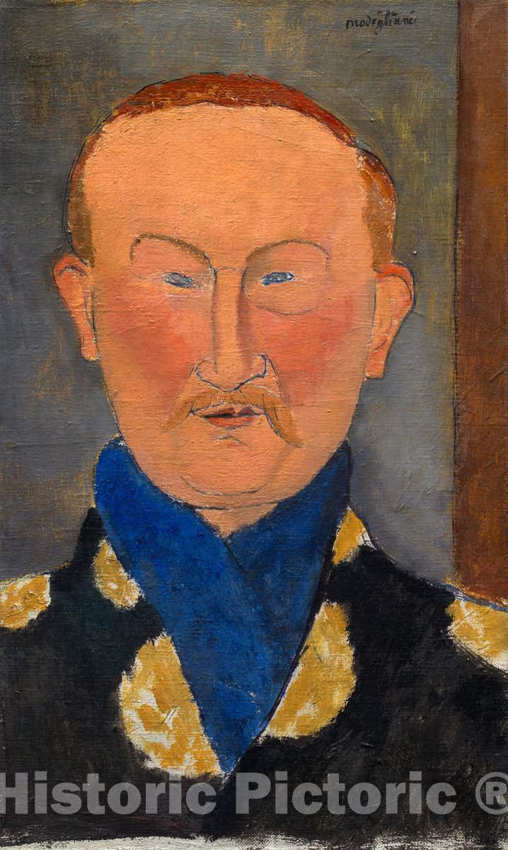 Art Print : Amedeo Modigliani, LÃ©on Bakst, 1917 - Vintage Wall Art
