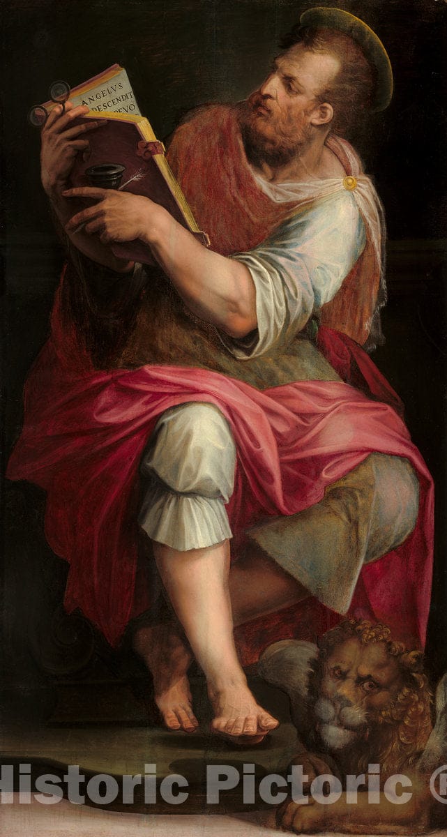 Art Print : Giorgio Vasari, Saint Mark, 1570-1571 - Vintage Wall Art