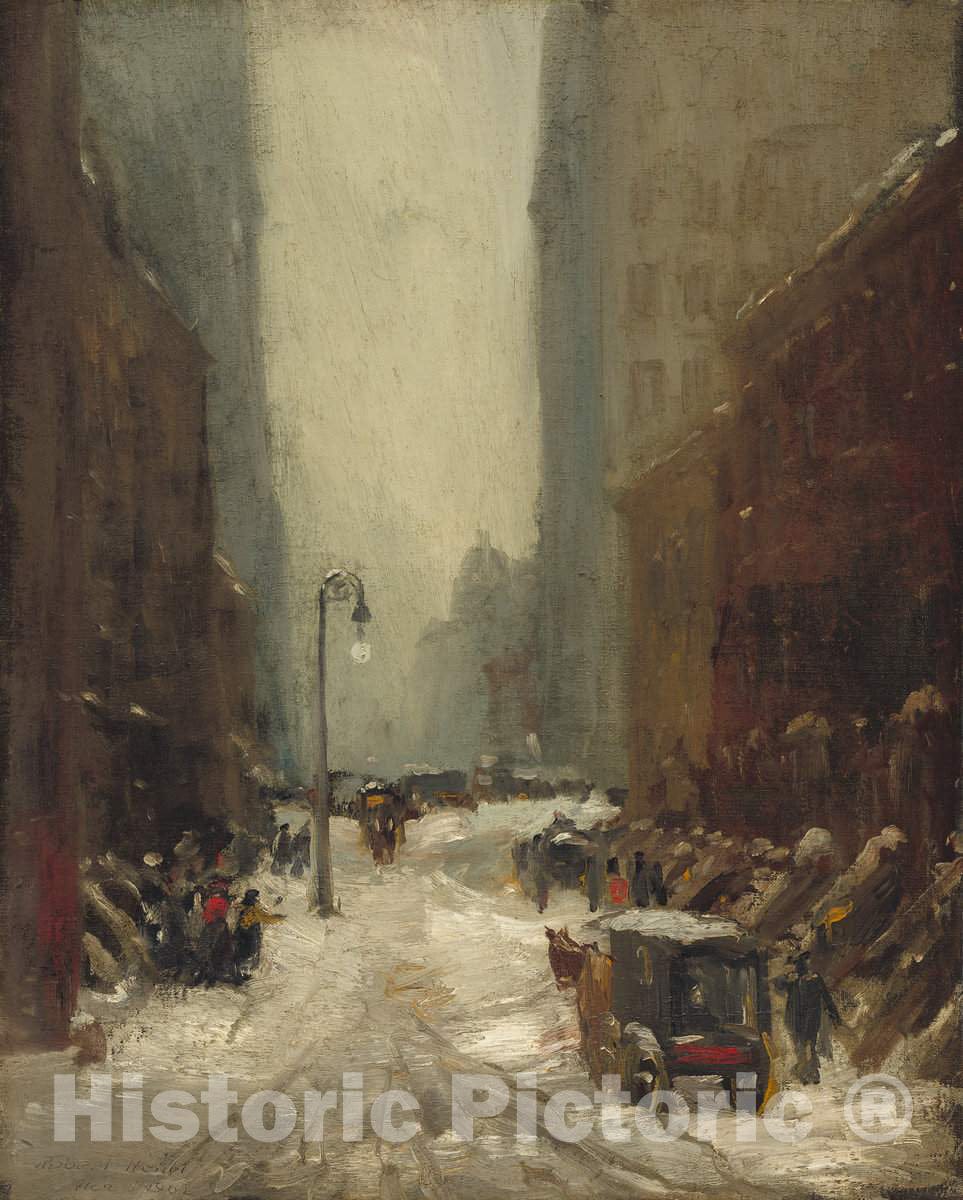 Art Print : Robert Henri, Snow in New York, 1902 - Vintage Wall Art
