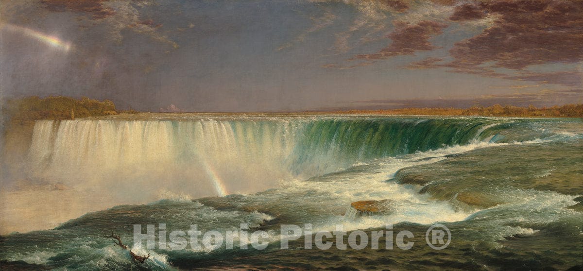 Art Print : Frederic Edwin Church, Niagara, 1857 - Vintage Wall Art