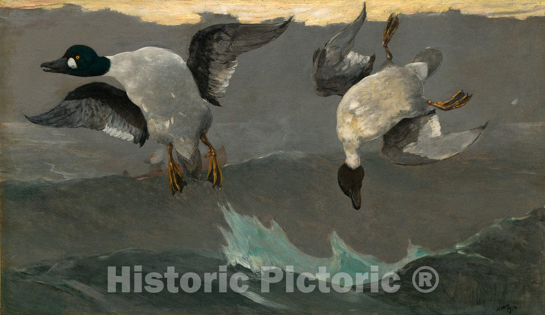 Art Print : Winslow Homer, Right and Left, 1909 - Vintage Wall Art