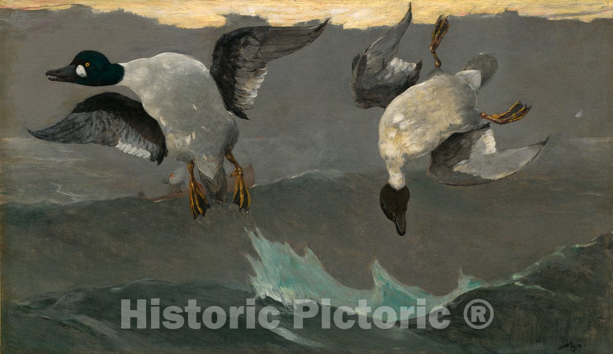Art Print : Winslow Homer, Right and Left, 1909 - Vintage Wall Art