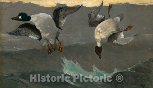 Art Print : Winslow Homer, Right and Left, 1909 - Vintage Wall Art