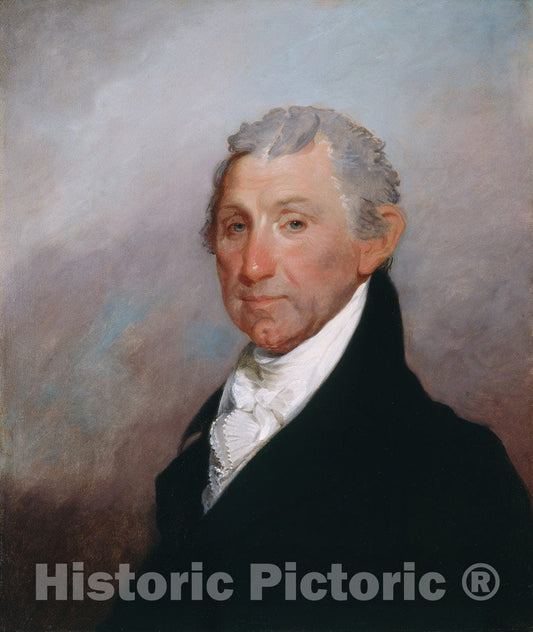 Art Print : Gilbert Stuart, James Monroe, c. 1817 - Vintage Wall Art