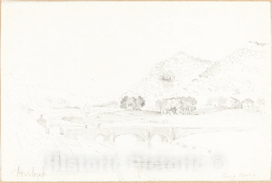 Art Print : John Linnell, Tan y Bwlch - Vintage Wall Art