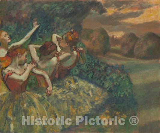 Art Print : Edgar Degas, Four Dancers, c. 1899 - Vintage Wall Art